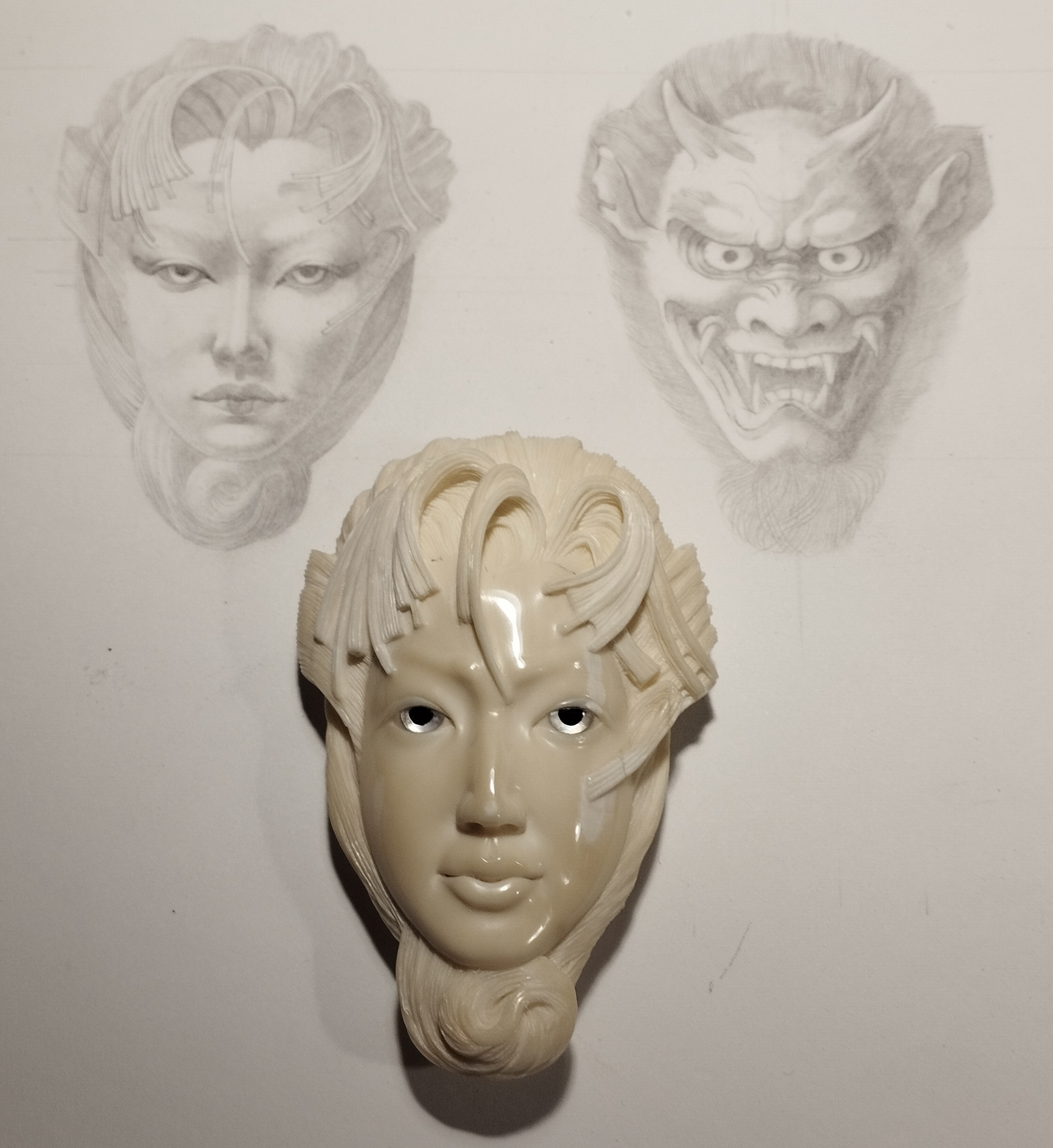 Yuki onna uncolored face